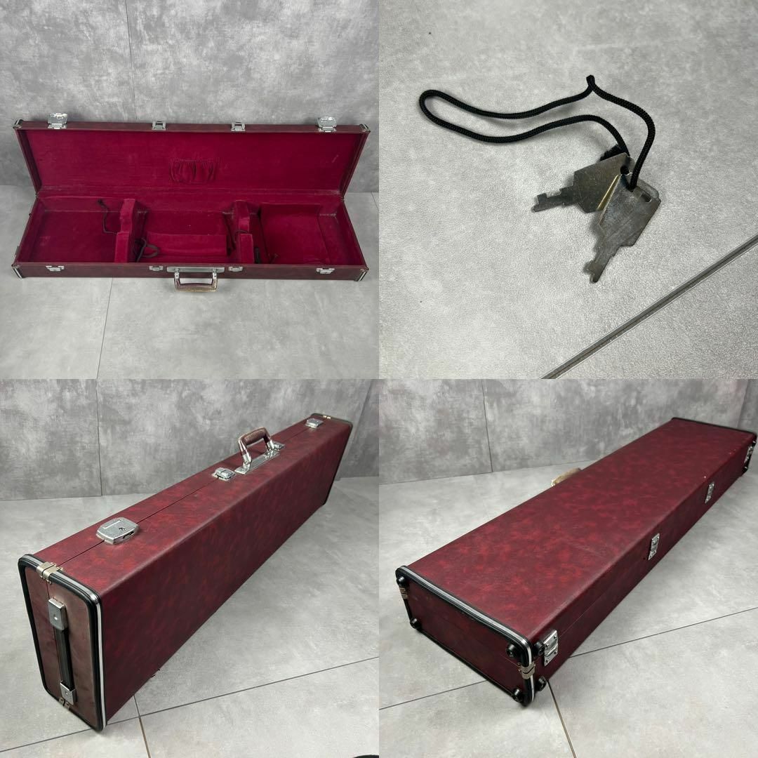 高級 三味線 二本溝 子持綾杉 和楽器 ケース付 紅木 高級品 細