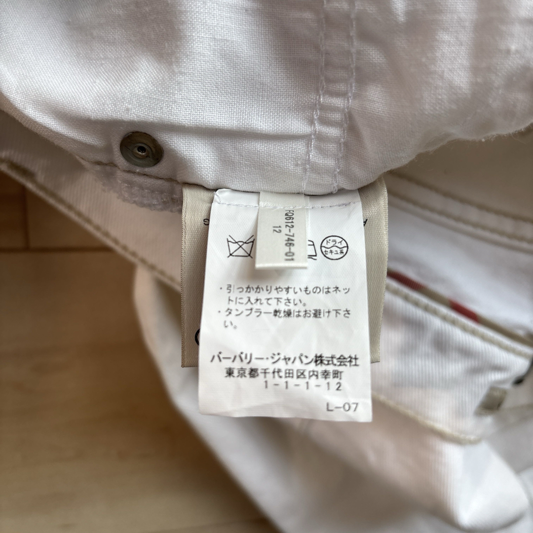 Burberry ホワイトデニム UK12 USA10 バーバリージャパン