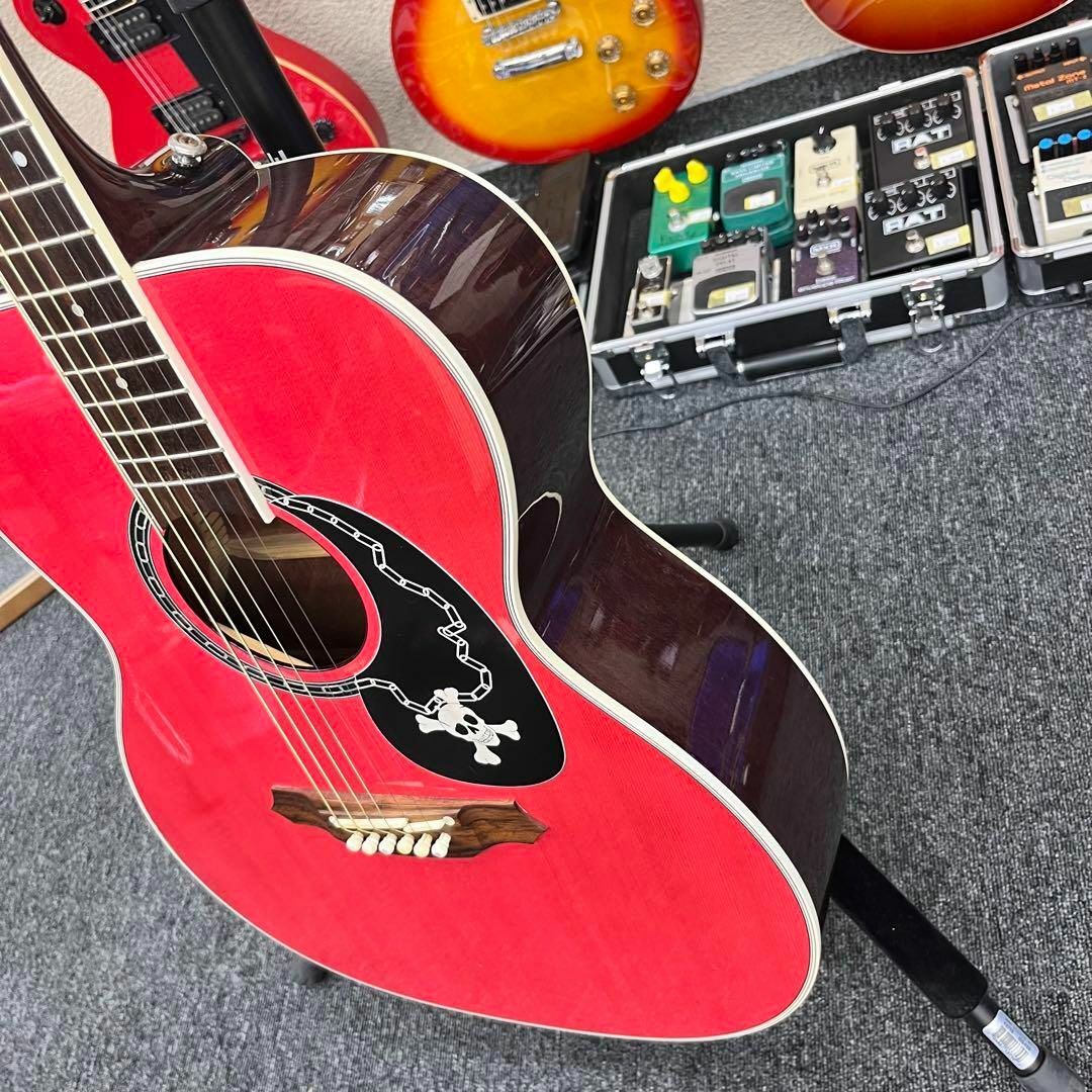 10134】 takamine skull #7 TP エレアコ ピンク 高峰