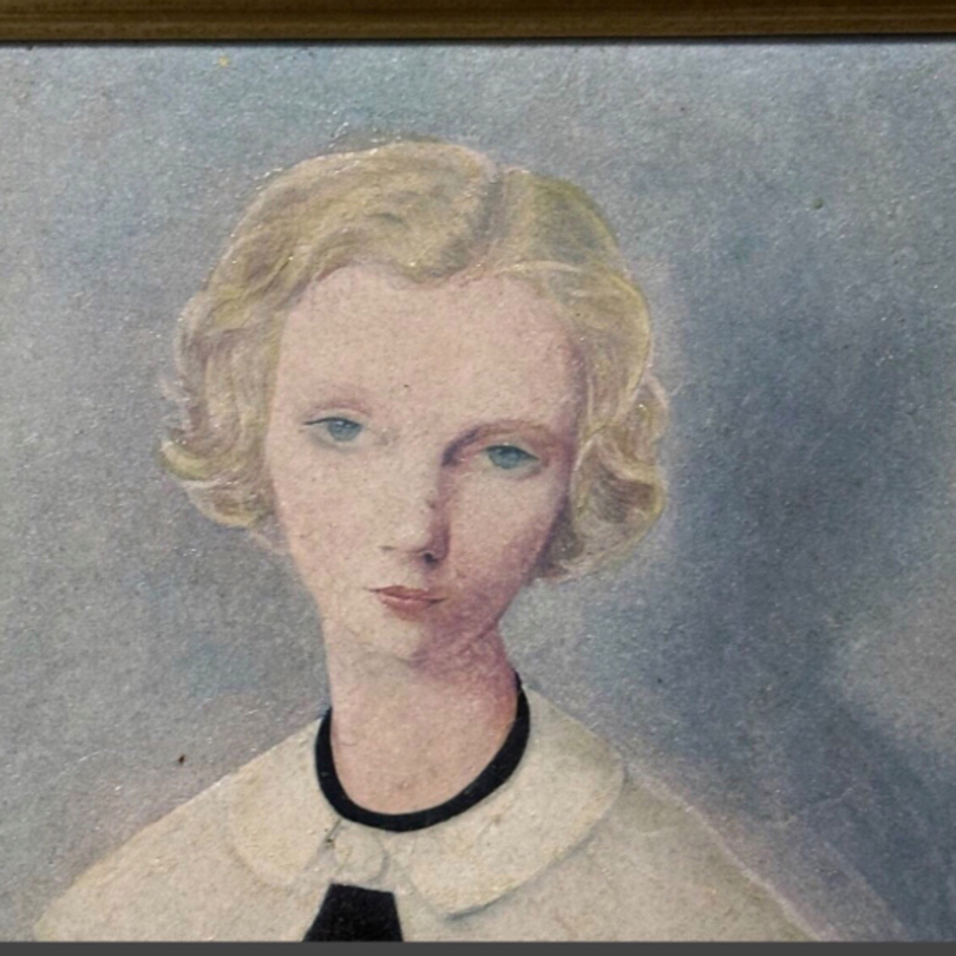 キスリング複製画】スウェーデンの娘イングリッド 油絵風 額装33×40cm