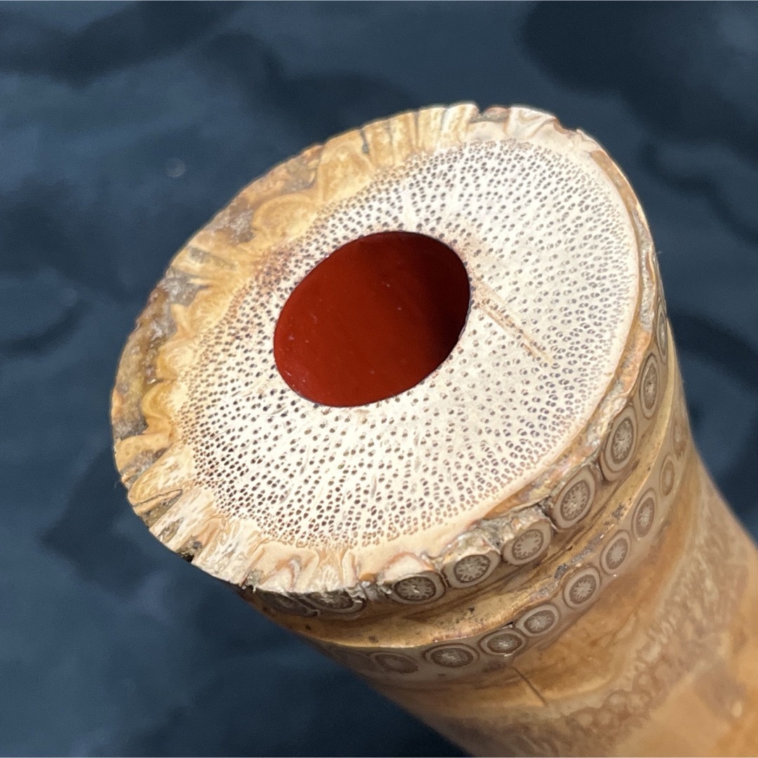 尺八 琴古流 在銘 中継ぎ緩み無し 一尺九寸管 籐巻き