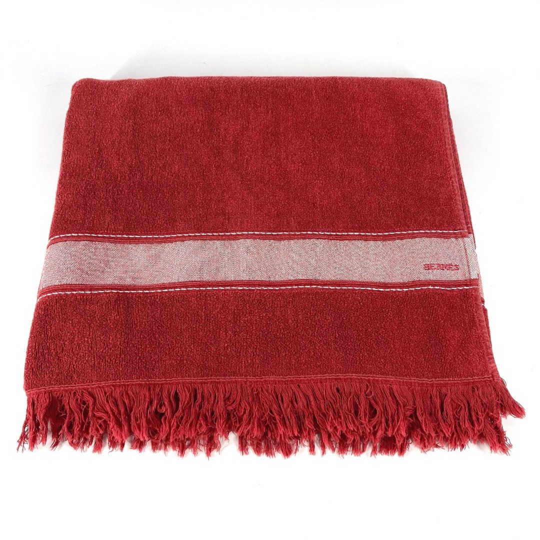 新品タグ付き箱付き】エルメス フェイスタオル レッド 未使用品 未使用