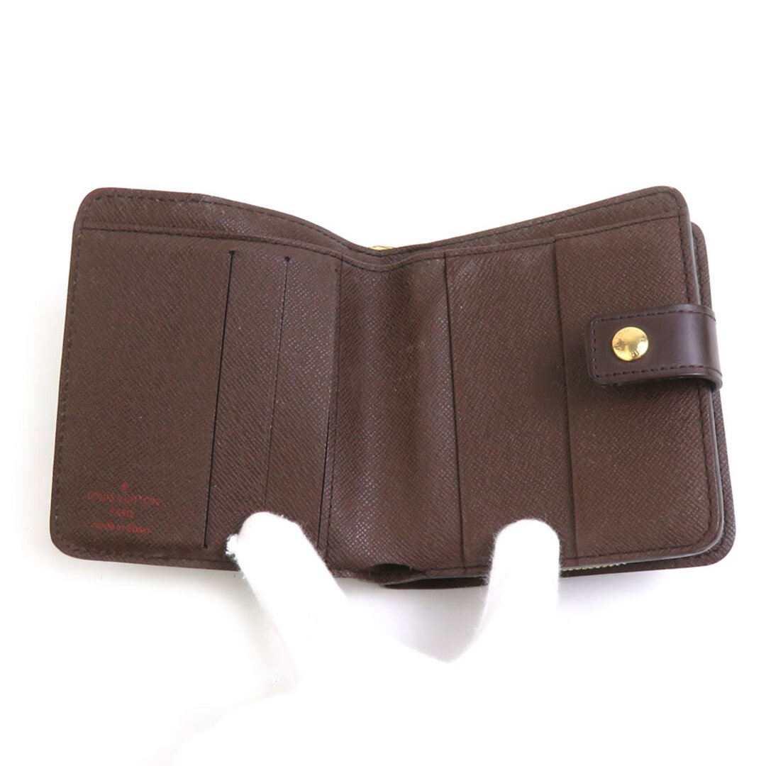 ルイ ヴィトン LOUIS VUITTON 二つ折り財布 ダミエ コンパクトジップ