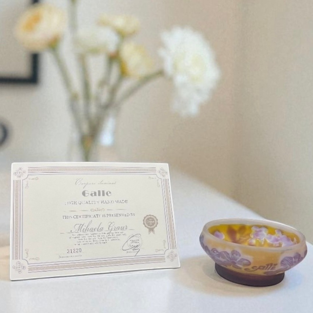 ◇証明書付◇EmileGalleエミールガレ ボンボニエール 小鉢 カメオ彫