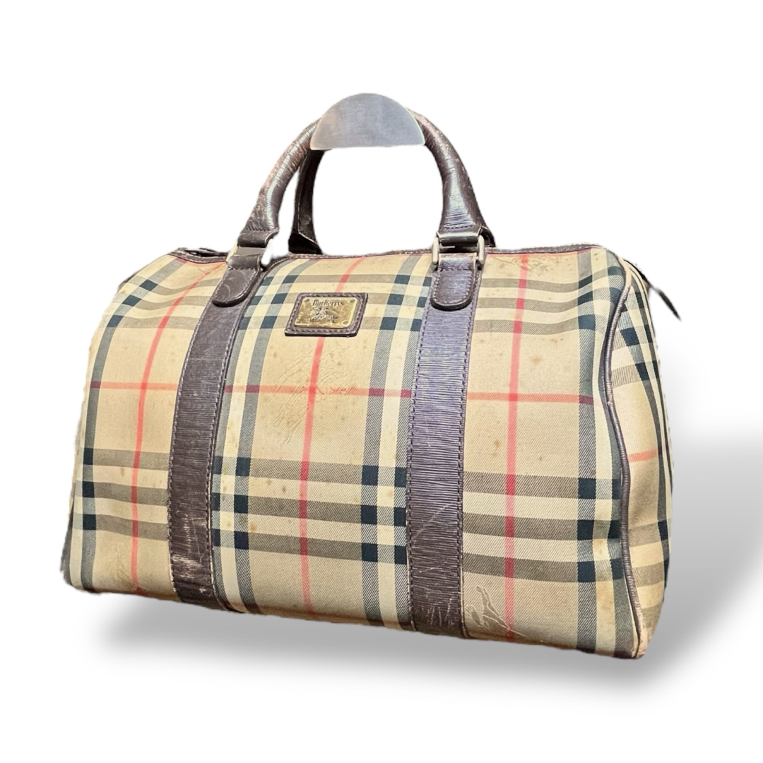 Burberrys バーバリー ヴィンテージガーメントバッグ ノバチェック 鍵