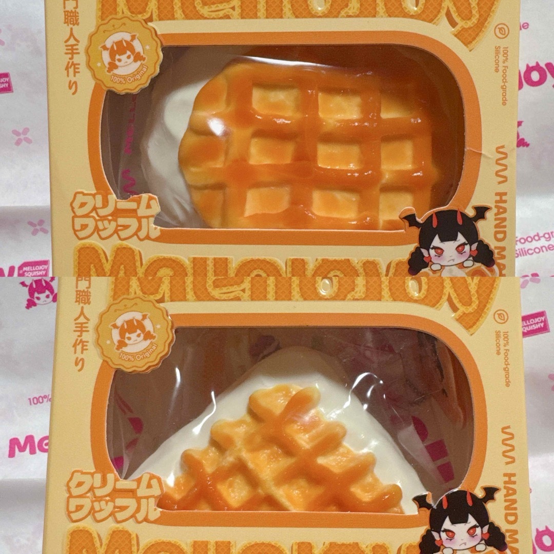 Mellojoy メロジョイ スクイーズ クリームワッフル 丸・三角2個セット