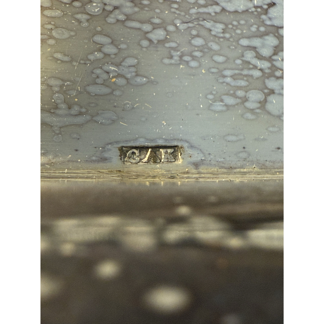 英国製 アンティーク 舟形真鍮トレイ Rd 370260 ビーディング縁取り