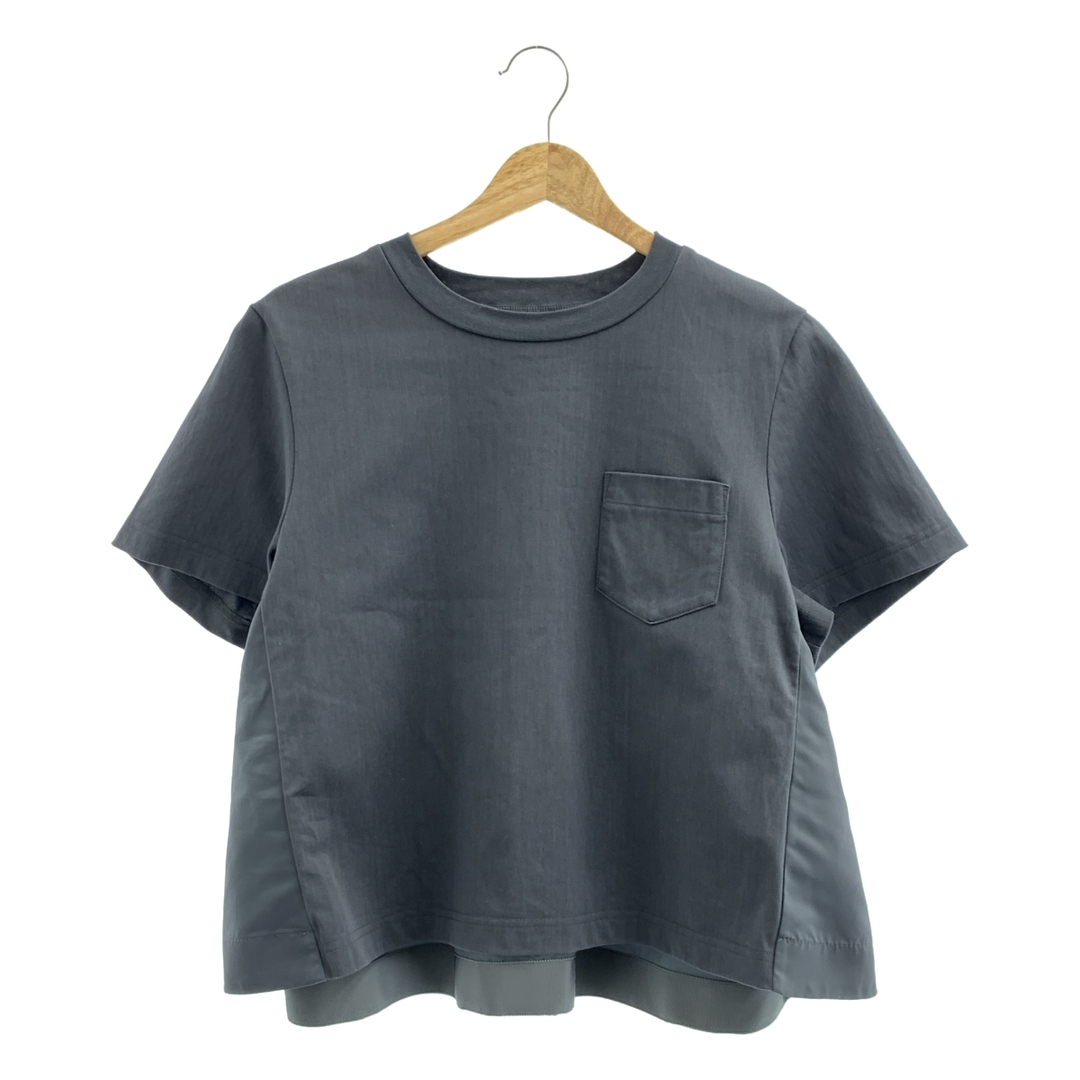 sacai / サカイ | 2025SS | Nylon Twill Mix Cotton Jersey T-Shirt