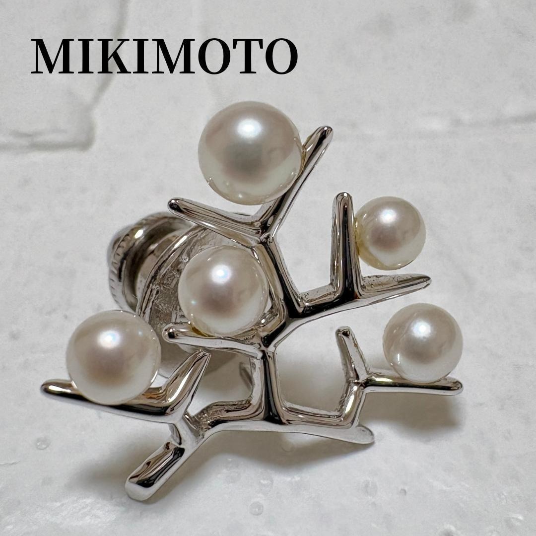 ミキモト幸福の木ラージ 現行品 MIKIMOTO ミキモト ブローチ 幸福の木