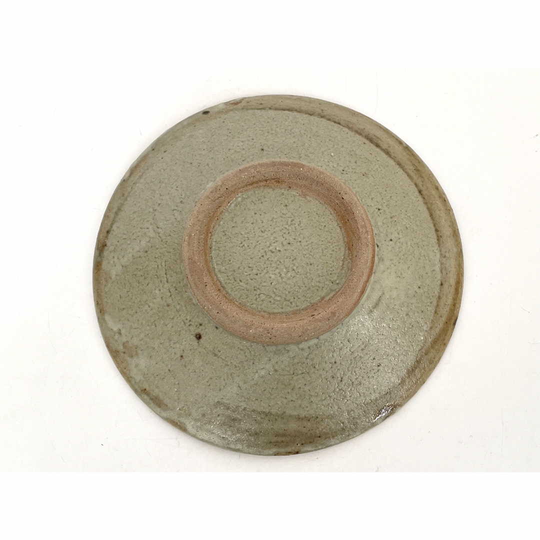 陶芸家 人間国宝 濱田庄司 浜田庄司 鉄絵 皿 丸皿 中皿 波文 共箱 民芸