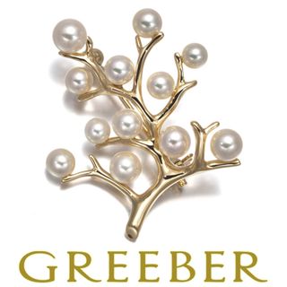 ミキモト MIKIMOTO ブローチ 3粒 ベビーパール シルバー 箱付き