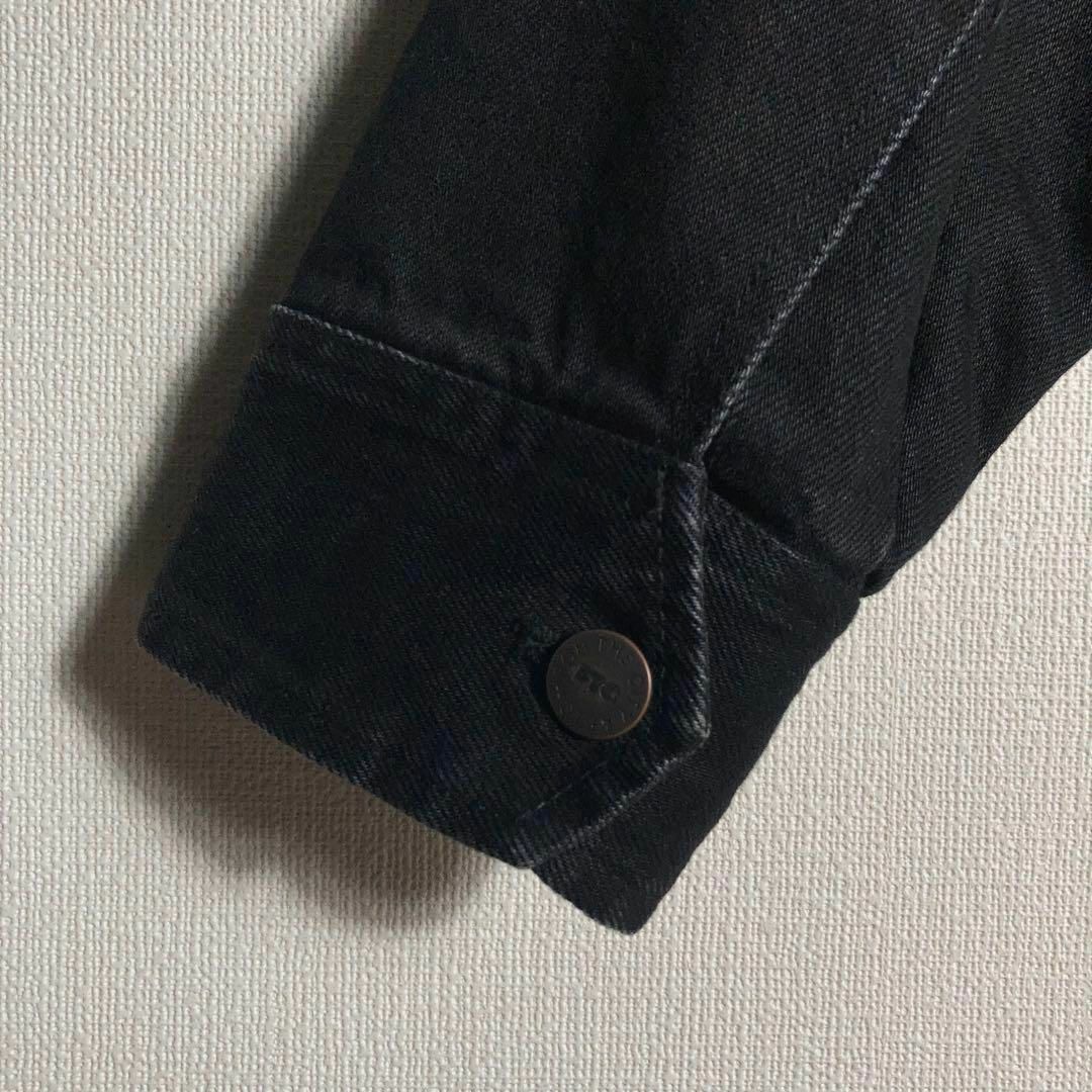 FTC ジップブルゾン ジャケット ワンポイントロゴ 黒 M