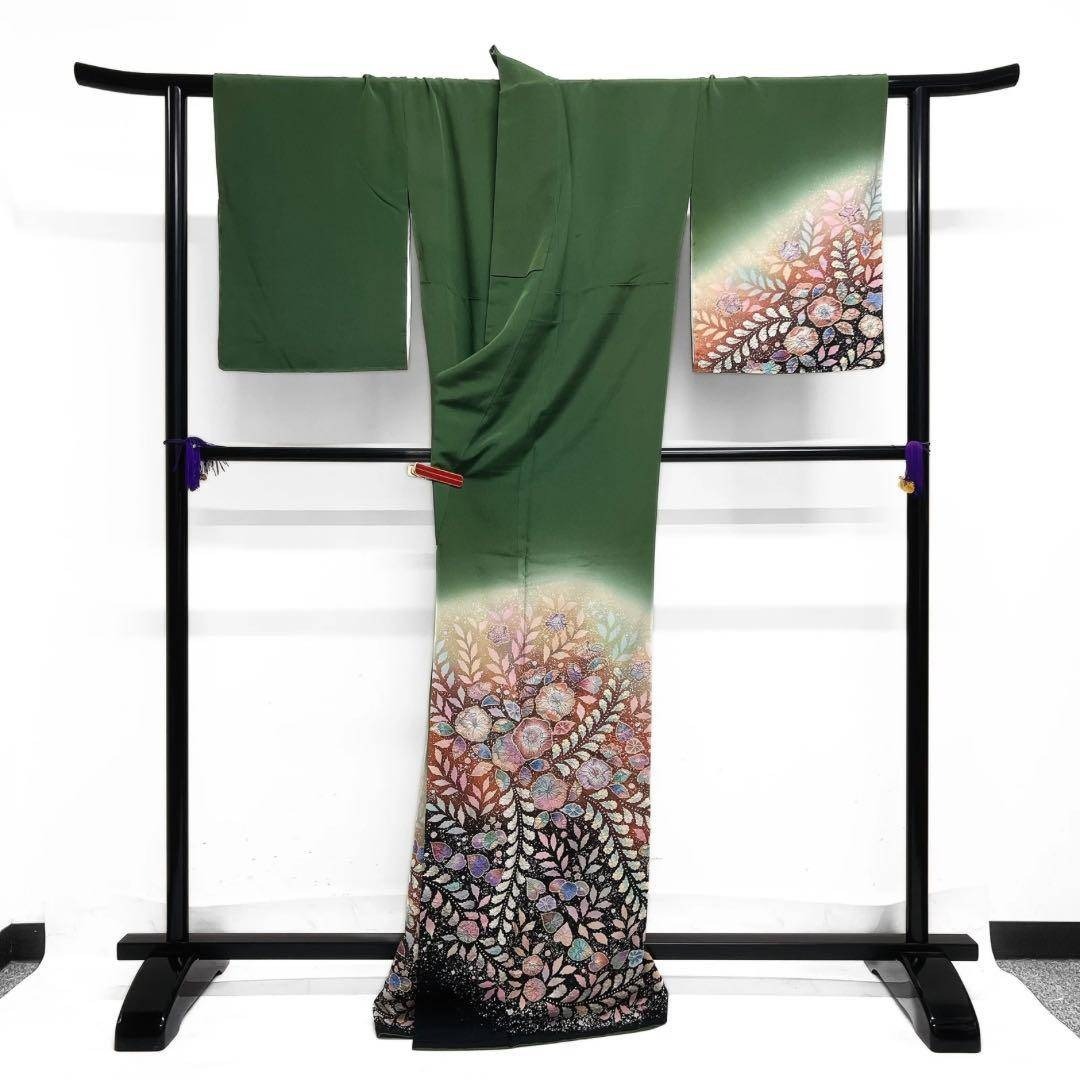 徳永憲峯 桐屋翠山工房 訪問着 辻ヶ花 絞り 幻想的 藤 オンライン 葵