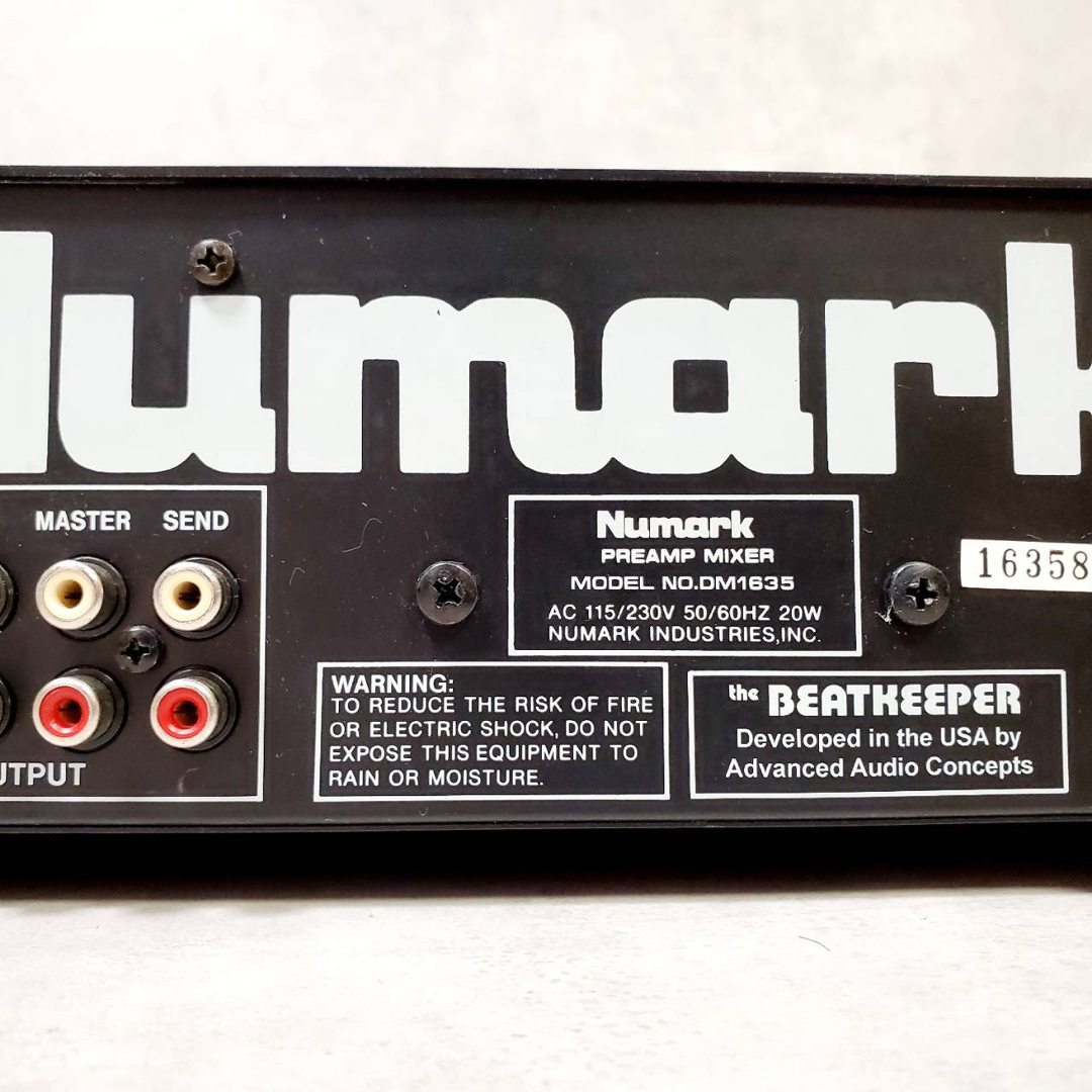 現状品・通電確認済】Numark DM1635 高性能 4ch DJミキサー
