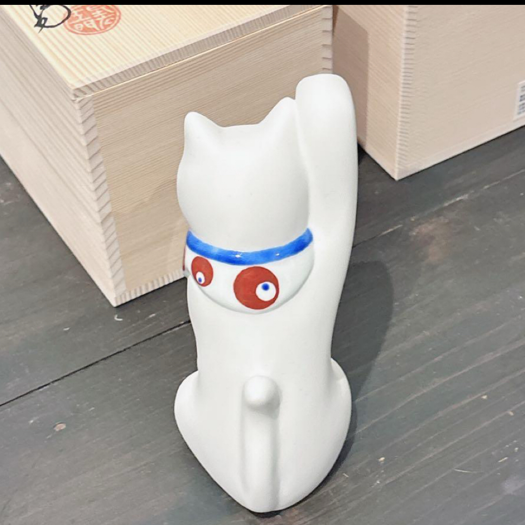 万博 ミャクミャク 上出長右衛門窯 招き猫 九谷焼窯元 磁器