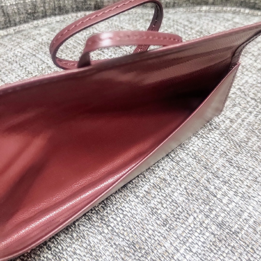 國學院大學 ロゴ入り 本革ペンケース（ボルドー）