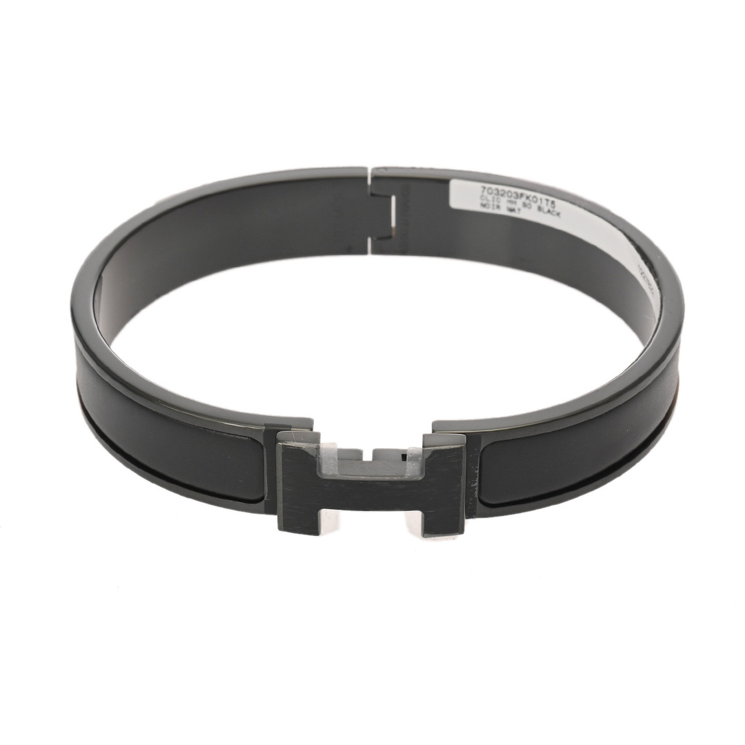 新品 エルメス HERMES ユニセックス ブレスレット ソーブラック メタル