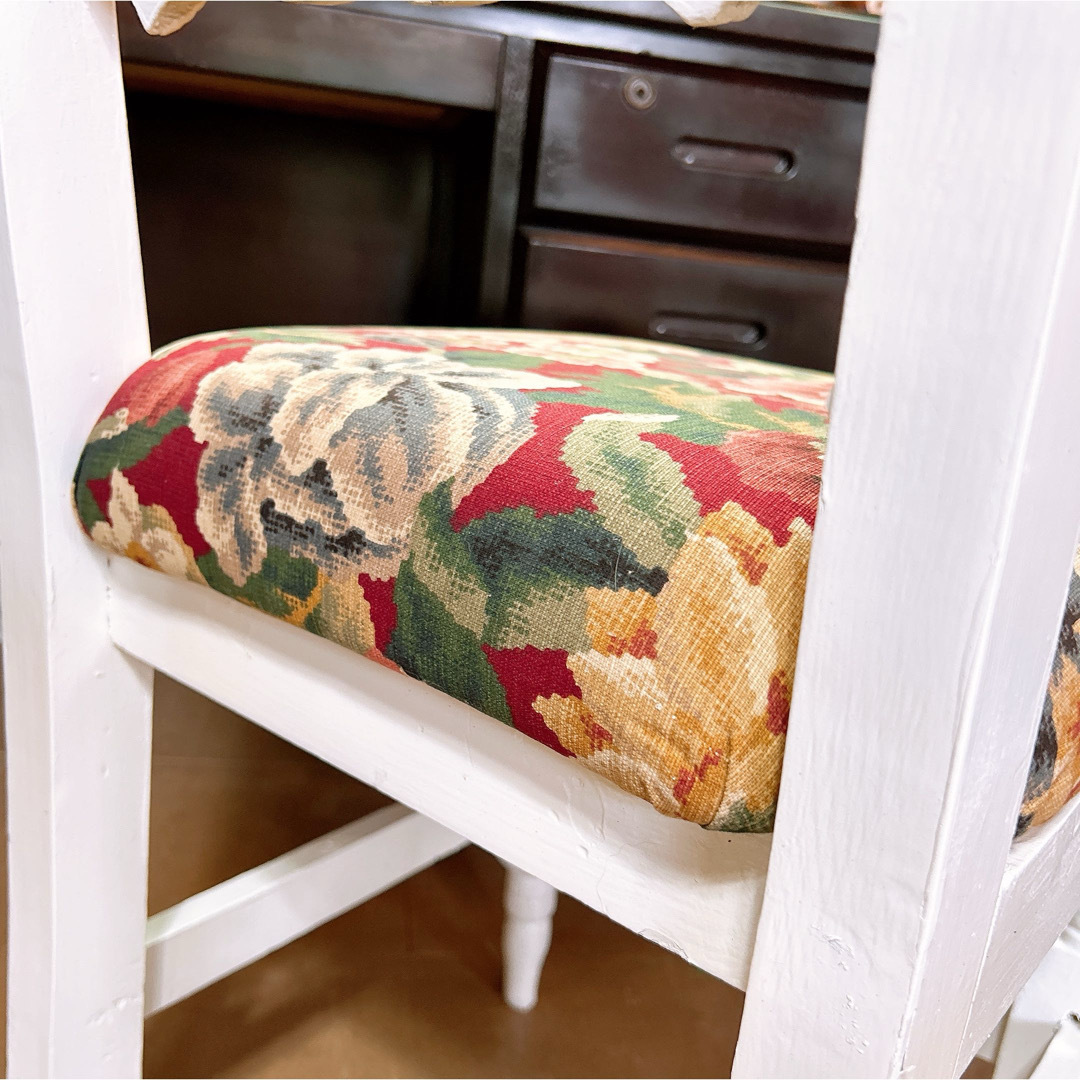 アンティーク商材 ① オールドウッド クッションチェア ウッドスツール