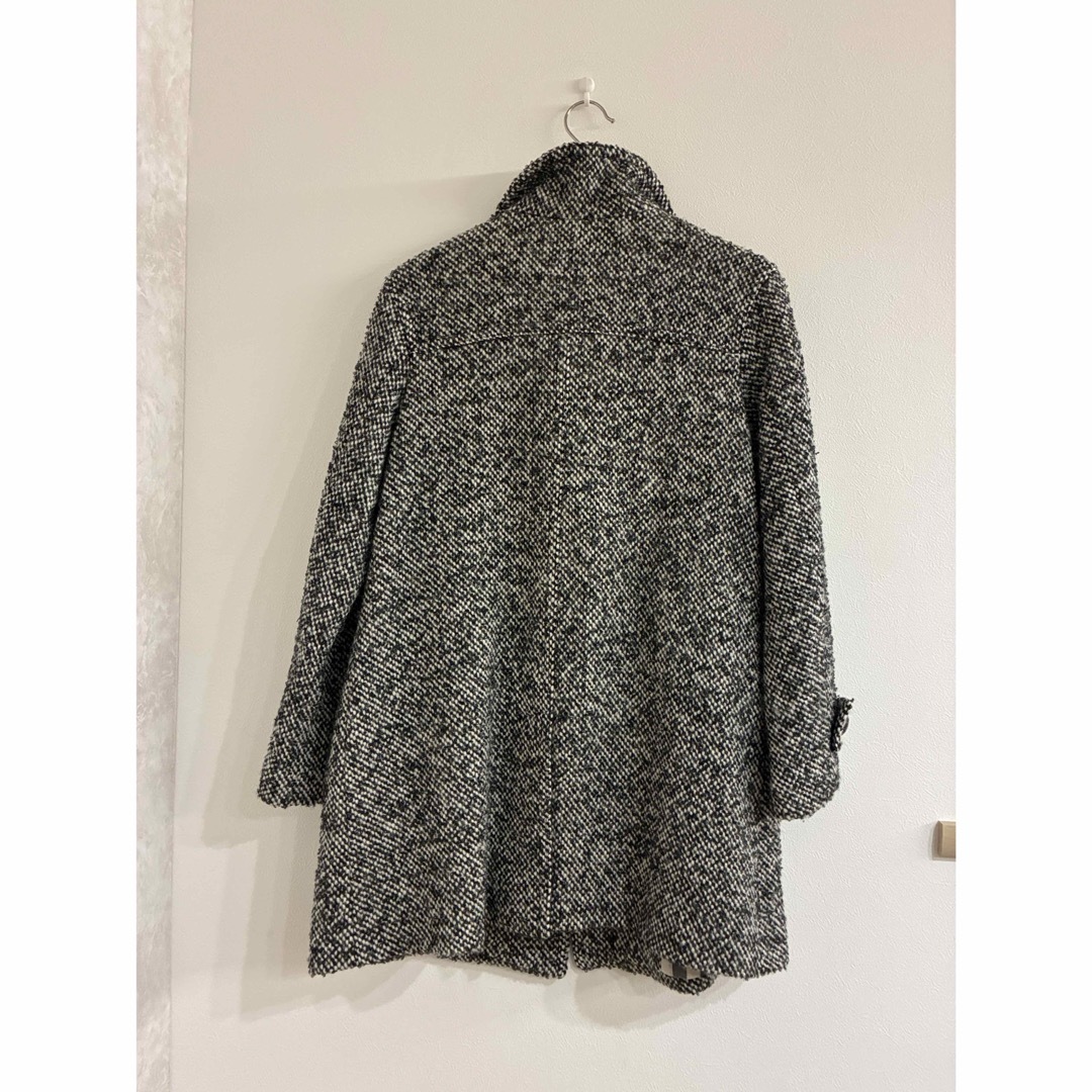 Burberry バーバリーロンドン ツイードコート 黒白 ロゴボタン38サイズ