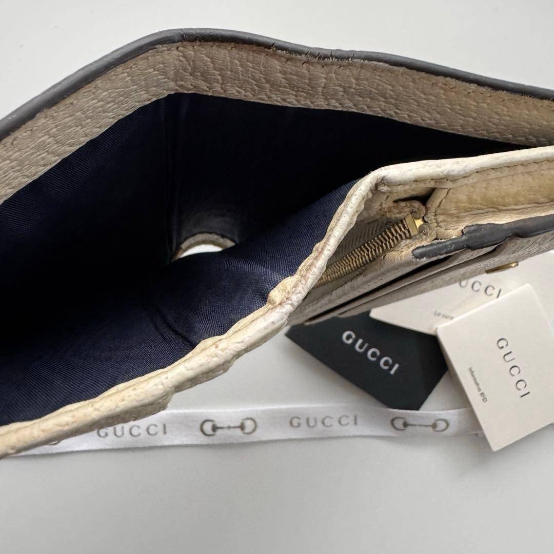 極上美品】 GUCCI グッチ シェリーライン 2つ折り 財布 オフィディア