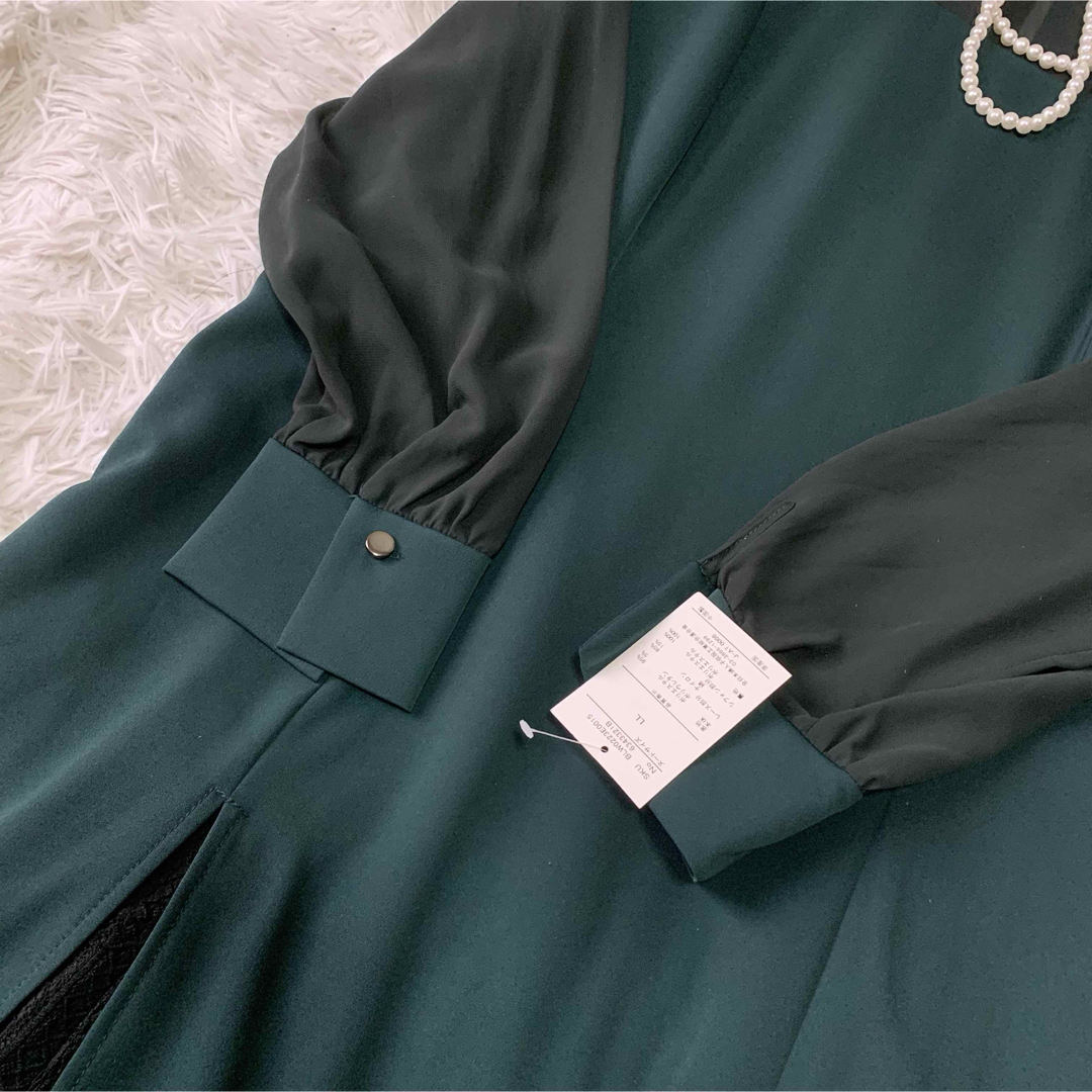 Callarus 裾スリットレースデザインワンピース LL 大きいサイズ 未使用