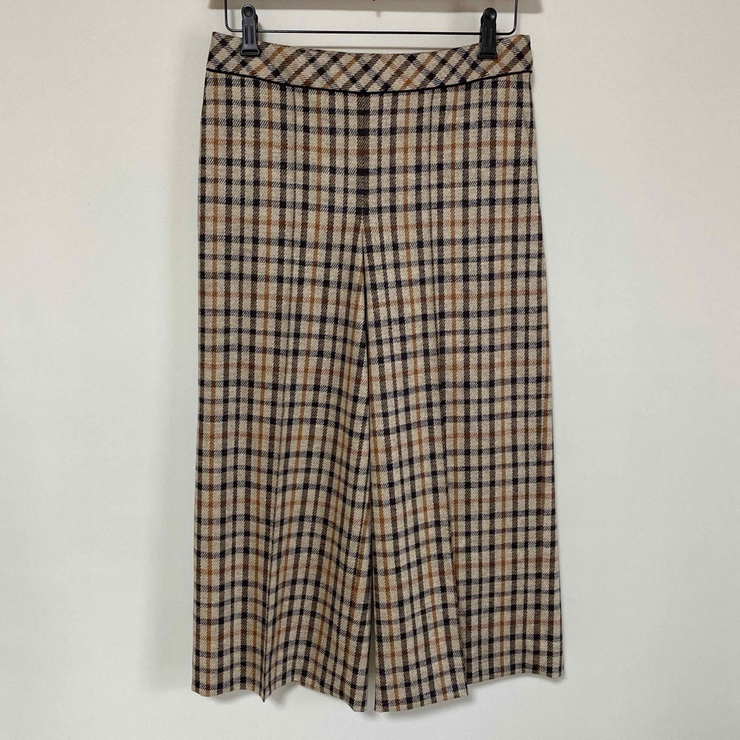 ダックス DAKS ガウチョパンツ 38 W36 チェック柄 ウール 秋冬DMW