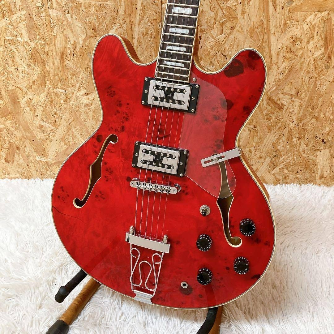 grote セミアコースティックギター レッド Groteエレキギター