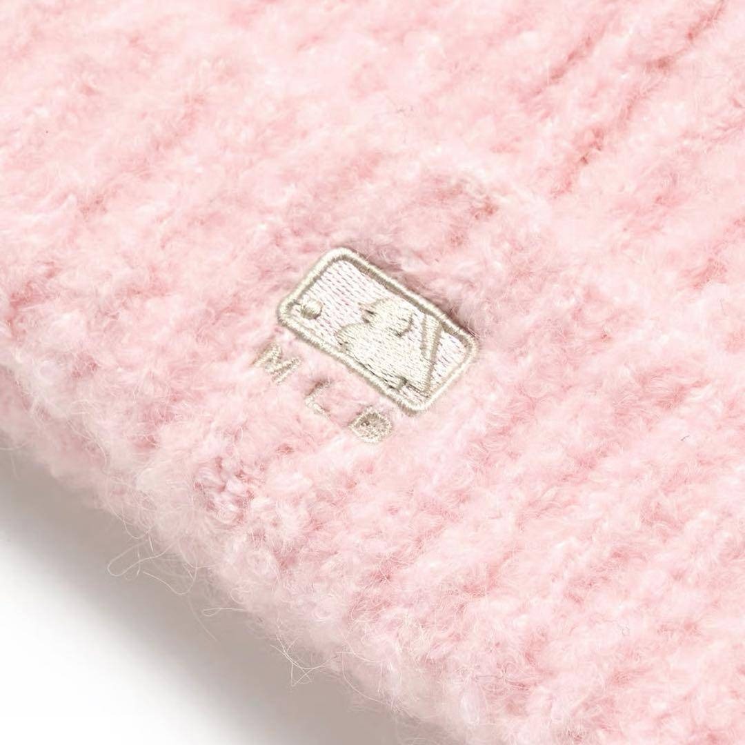 新品】TWS ハンジン カリナ着用 MLB KOREA 猫耳 ニット帽 ピンクの通販