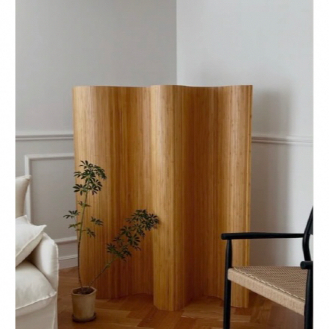 Artek風 ウッドカーブ パーテーション