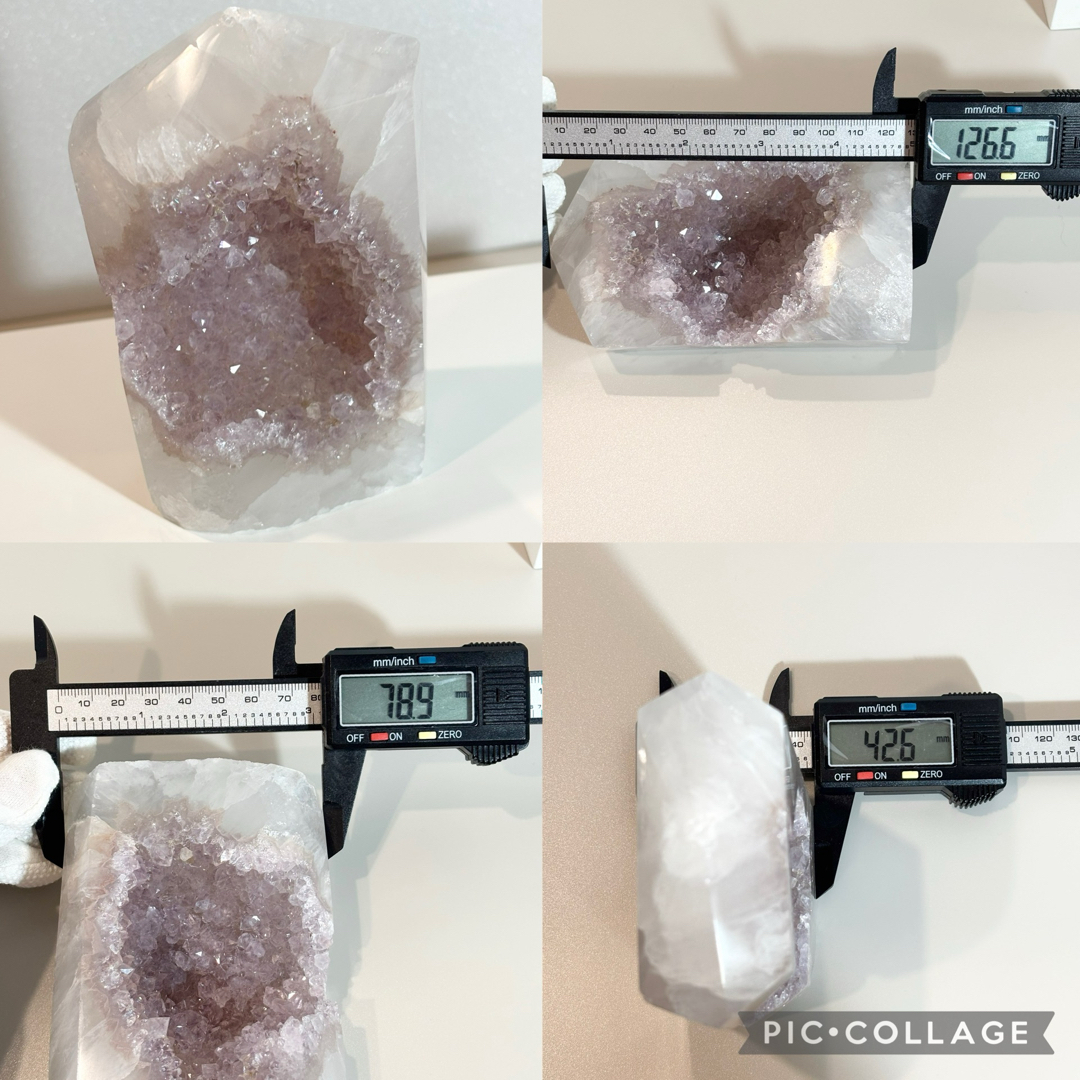 非常にレア！ アメジストジオード瑪瑙 大きいサイズ 673g ジオード