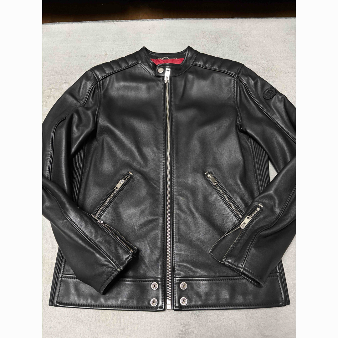 美品 ディーゼル DIESEL シングル ライダース ラムレザー 羊 M 美品
