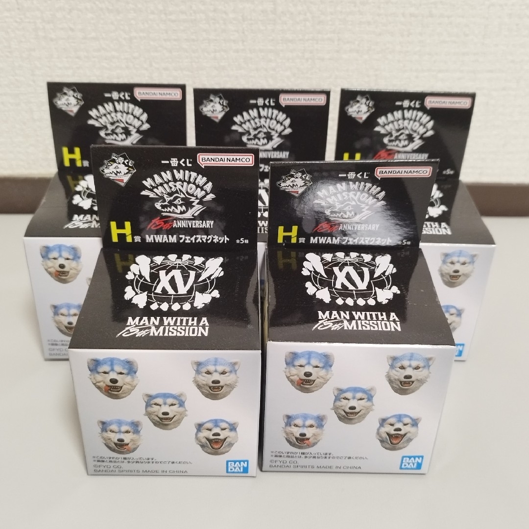 一番くじ MAN WITH A MISSION H賞 マグネット 5種コンプ 一番くじ MAN