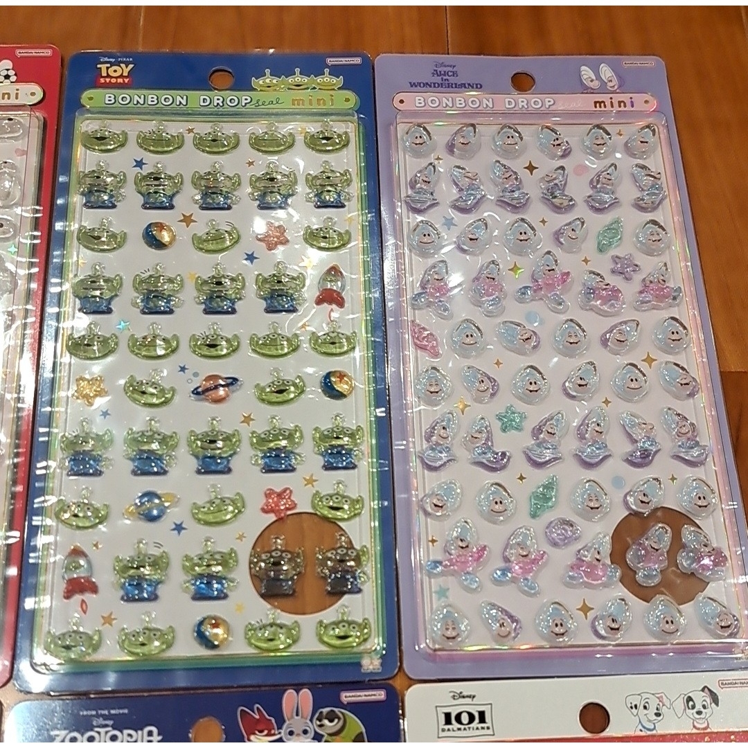Disney - 正規品 ボンボンドロップシール ミニmini ディズニー 6種類