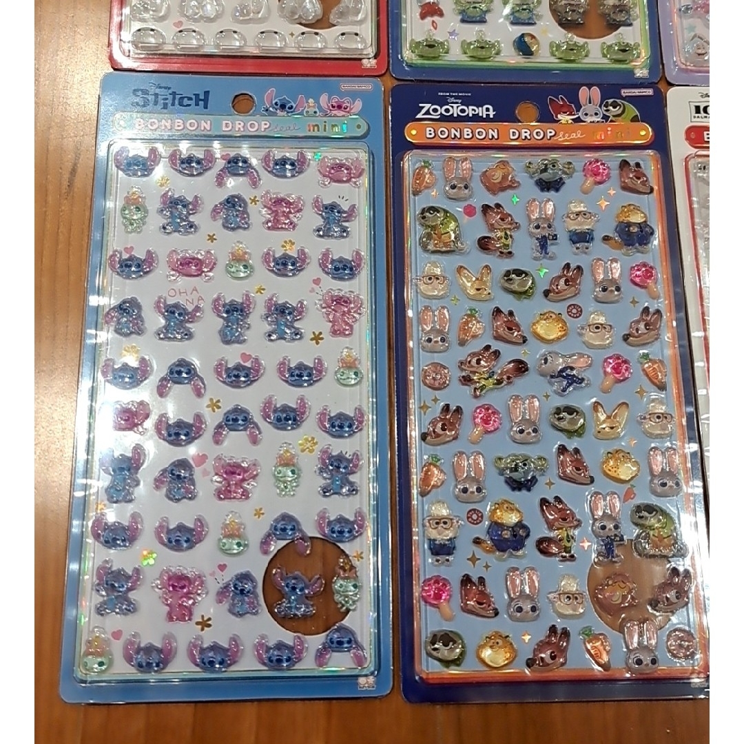 Disney - 正規品 ボンボンドロップシール ミニmini ディズニー 6種類
