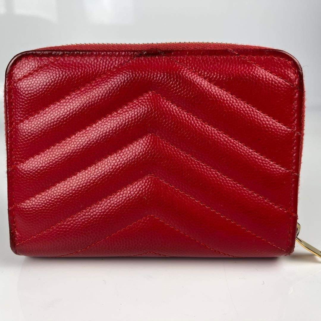 極美品】サンローラン 二つ折り カサンドラ キャビアスキン