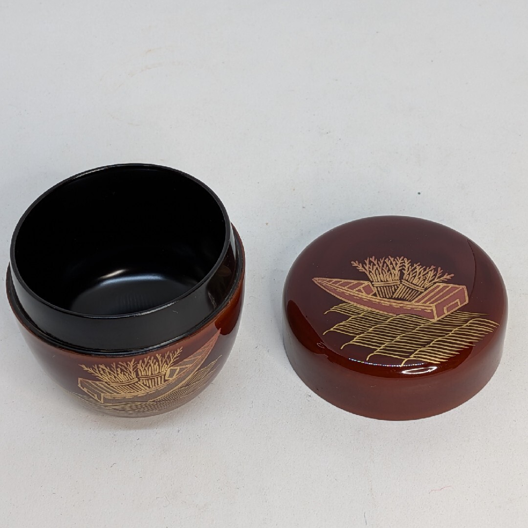 ☆b737、薄茶器（棗）薄茶用の抹茶 容器 川端近左の柴舟蒔絵