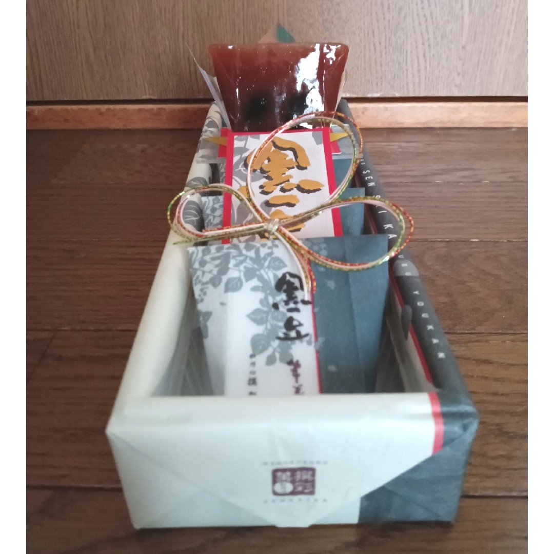 ケース付き 実物大 和乃心 撰彩菓 黒豆羊羹 食品サンプル