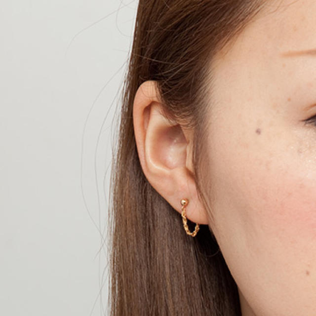 AHKAH フレンチロープピアス k18 【片方のみ】 AHKAH - アーカー