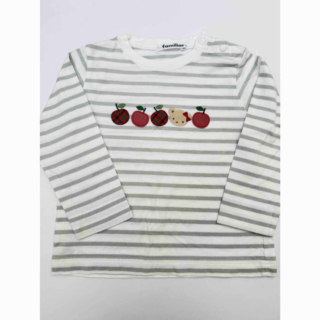 familiar ストライプ柄 長袖Tシャツ 90 familiar - familiar