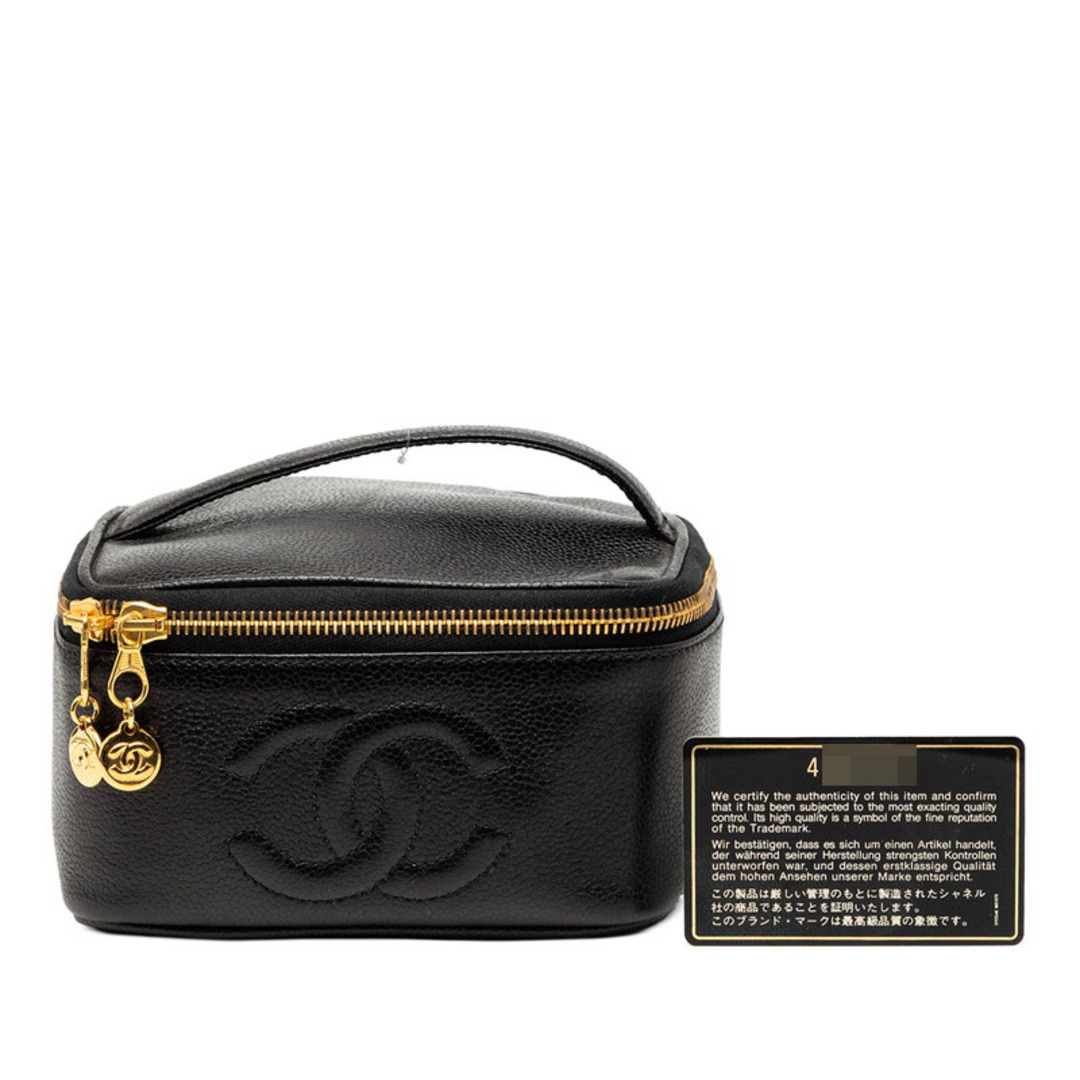 CHANEL - シャネル ココマーク バニティバッグ キャビアスキン