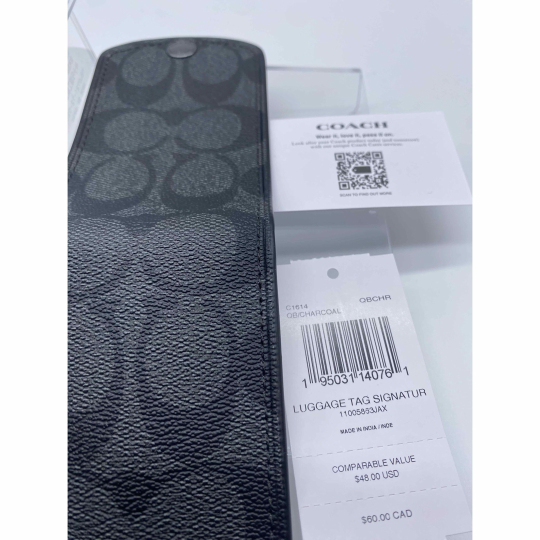 COACH - 【COACH /C1614 】ラゲージタグ 名前タグ カード入 チャコール