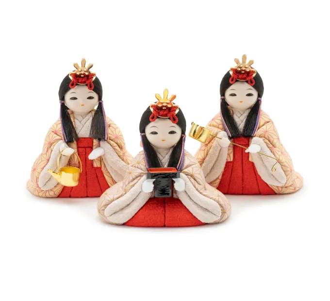 雛人形「ことこと 三人官女 麻の葉」｜雛人形の通販 ふらここ
