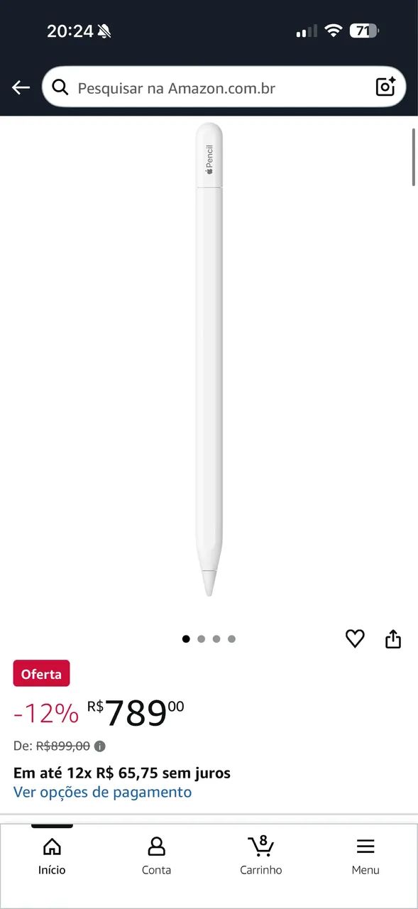 Apple Pencil USB C - Acessórios de Celular - Prata, Campina Grande