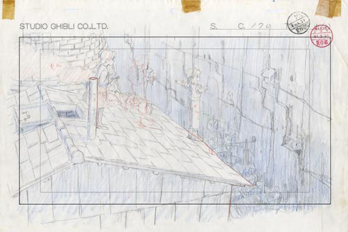 天空の城ラピュタレイアウト原図と背景セット