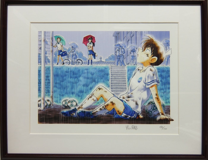 青山剛昌 直筆サイン入りカラー複製イラスト / 名探偵コナン