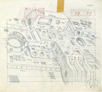 天空の城ラピュタレイアウト原図と背景セット
