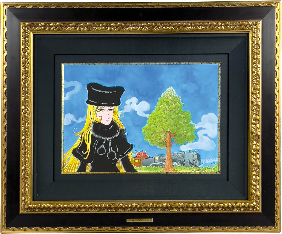 F4号】手描き油彩 松本零士【銀河鉄道999】サイン有 模写 メーテル