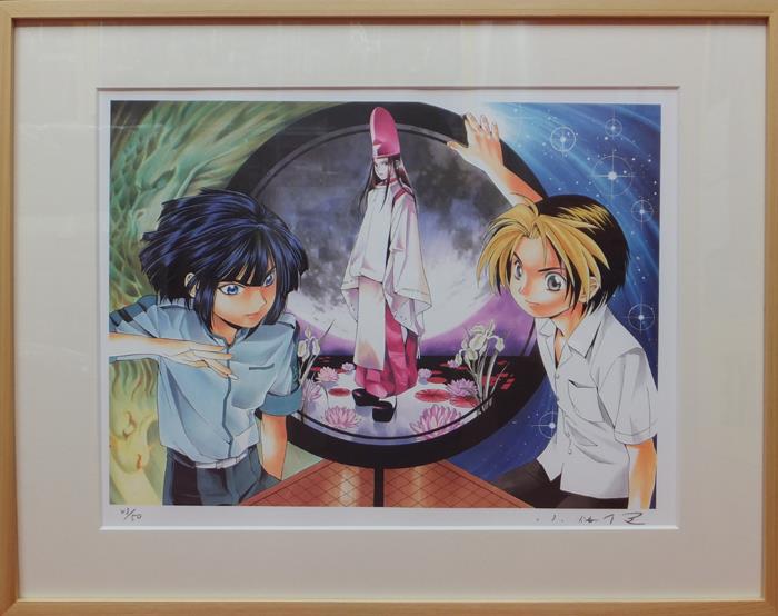 ヒカルの碁 サイン色紙 複製 ヒカル＆佐為＆アキラ 小畑健 ヒカルの