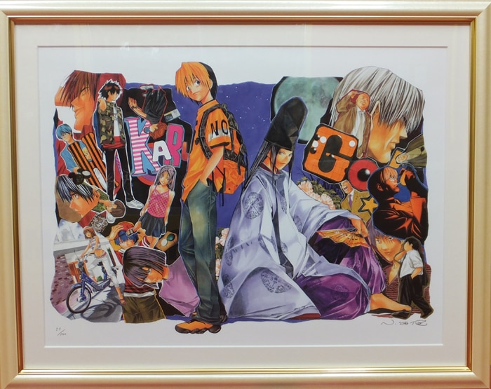 ヒカルの碁 サイン色紙 複製 ヒカル＆佐為＆アキラ 小畑健 ヒカルの