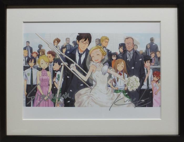 一つの大陸の物語 時雨沢恵一 黒星紅白 直筆サイン入り 複製原画 大